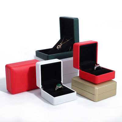 Huid sieraden doos met licht Hanhong ronde logo zijde scherm gedrukt aangepaste ring doos