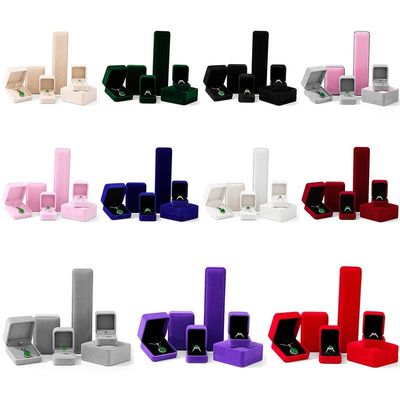 Groothandel Vervaardiging Luxe Juwelen Doos verpakking Gepersonaliseerde Custom high end halsketting Armband Oorbellen Ring Verpakking Fluwelen juwelen Doos met logo