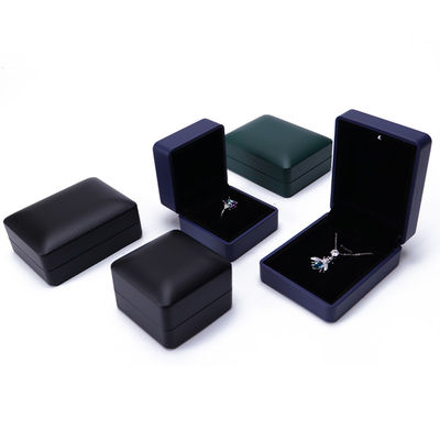 Huid sieraden doos met licht Hanhong ronde logo zijde scherm gedrukt aangepaste ring doos