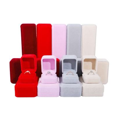 Groothandel Vervaardiging Luxe Juwelen Doos verpakking Gepersonaliseerde Custom high end halsketting Armband Oorbellen Ring Verpakking Fluwelen juwelen Doos met logo