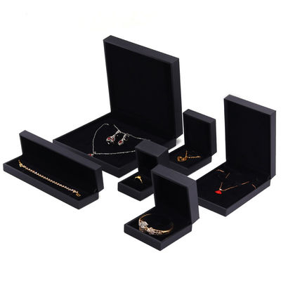 OEM Graan Textured Noble Luxury PU Leather Jewelry Box Case Voor opslagverpakking
