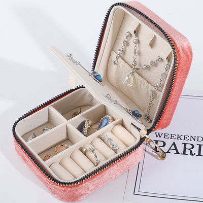 kopen Velvet Juwelen opslagdoos voor aangepaste grootte oorbellen halsketting ring display oplossing online manufacture