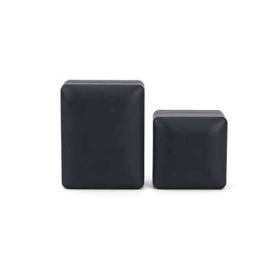 Hanhong Custom Ring Box met licht 6.5*6.5*4.5cm Grootte Zwart leer en fluweel materiaal
