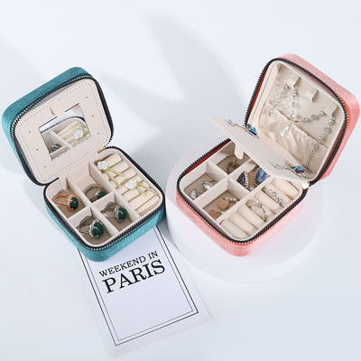 Velvet Juwelen opslagdoos voor aangepaste grootte oorbellen halsketting ring display oplossing