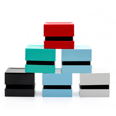Hanhong Square Spray Paint Multicolor Juwelendoos met licht en zijde-schermprint