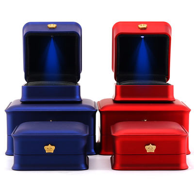 Multicolor LED Armband Halsketting Ring Box met Plastic Velvet Materiaal van Hanhong