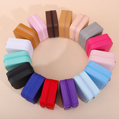 Floating Effect PU Leer Juweliersdoos, Zipper Reizen Juweliersdoos Multi Functie