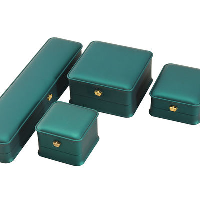 LED licht juwelen doos voor Custom Luxury Crown Juwelen Verpakking Plastic Fluweel materiaal