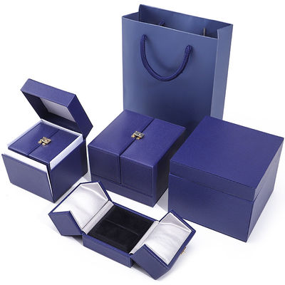 Dubbele deur opslag fluweel sieraden doos voor nieuwste stijl verpakking van luxe accessoires
