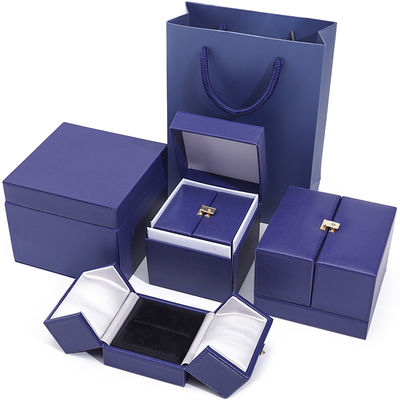 Dubbele deur opslag fluweel sieraden doos voor nieuwste stijl verpakking van luxe accessoires