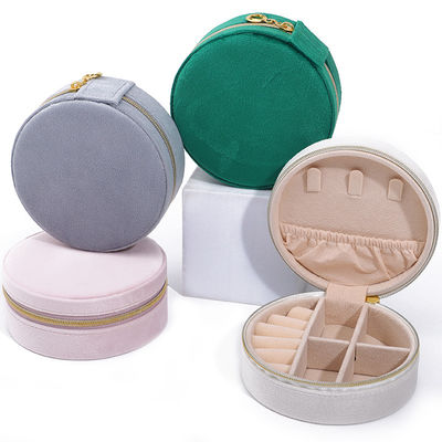 Velvet sieraden opslagdoos voor aangepaste logo oorbellen halskettingen en ringen verpakking