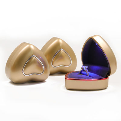 Blauwe Ring Armbanddoos met LED licht Hanhong Custom Logo Juwelen opslag Display Case