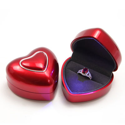 Blauwe Ring Armbanddoos met LED licht Hanhong Custom Logo Juwelen opslag Display Case