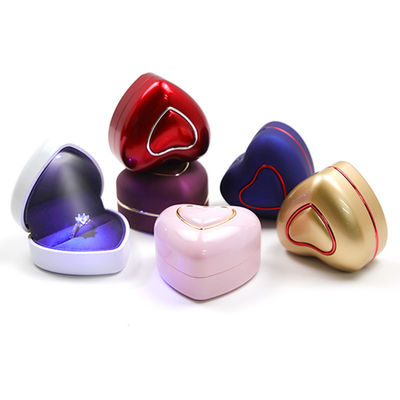 Blauwe Ring Armbanddoos met LED licht Hanhong Custom Logo Juwelen opslag Display Case