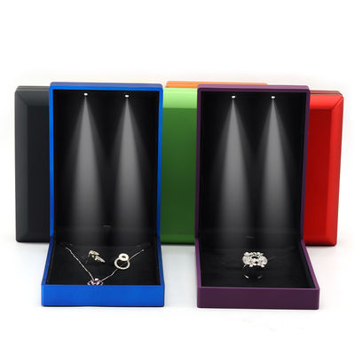 Hanhong Custom Logo Spray Paint Juwelen Verpakkingsdoos voor oorbellen Halsketting Ring LED Set