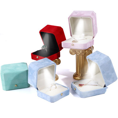 Op maat gemaakte velvet sieraden doos voor het organiseren en tonen van LED sieraden collectie