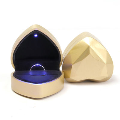 Aanpasbare premium hartvormige led sieraden halsketting ring box verpakking met logo