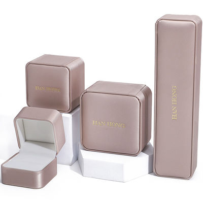 Champagne Gold PU Leer Juwelen Verpakkingsdoos Luxe maat