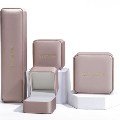 Champagne Gold PU Leer Juwelen Verpakkingsdoos Luxe maat