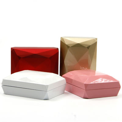 Hanhong Luxury Ring Box Custom Logo PU Plastic Wit Juwelen opslagdoos met LED licht