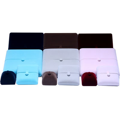 kopen 10*10*3cm Hanhong Custom Logo Luxe Juwelen Verpakkingsdoos Fluwelen Halsketting Ring Armband Oordelen online manufacture