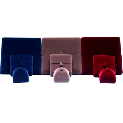 10*10*3cm Hanhong Custom Logo Luxe Juwelen Verpakkingsdoos Fluwelen Halsketting Ring Armband Oordelen