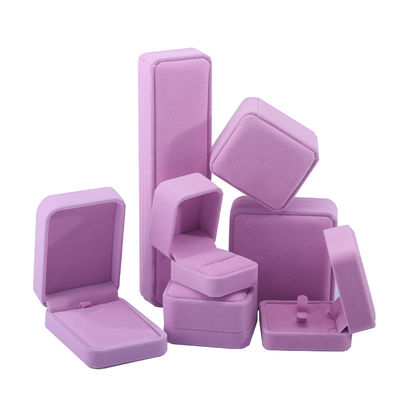 Nieuwste Roze Fluweel Juwelen Doos voor Op maat gemaakte grootte Stud Oorbellen Juwelen Verpakking