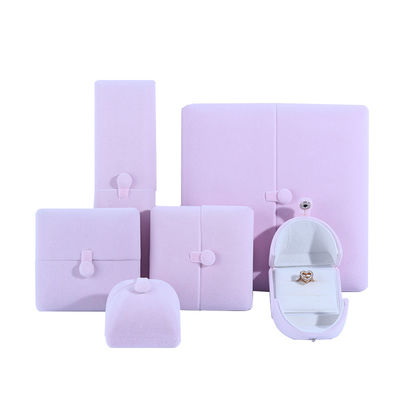 kopen Velvet Hanhong Custom Logo Juwelen Verpakkingsdoos voor Armband Ohrringe Luxe in Roze online manufacture