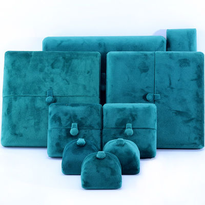 elegante dubbele sieradendoos met hoogwaardig groen fluweel, sieradendoos met logo