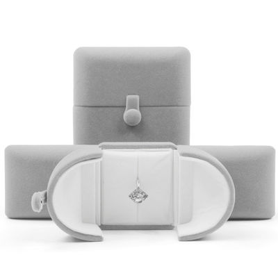 Zacht Custom Logo Halsketting Ring Gift Box Fluwelen Kleur Juwelen Doos van Hanhong