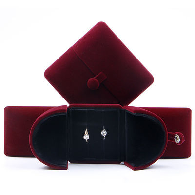Zacht Custom Logo Halsketting Ring Gift Box Fluwelen Kleur Juwelen Doos van Hanhong