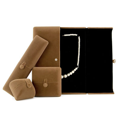 Zacht Custom Logo Halsketting Ring Gift Box Fluwelen Kleur Juwelen Doos van Hanhong