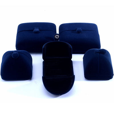 China productie Groothandel hoge kwaliteit luxe Grote Sieradenset Ketting Armband Oorbel ring doos Sieraden verpakking op maat blauw fluweel dubbele deur Sieraden Doos met logo
