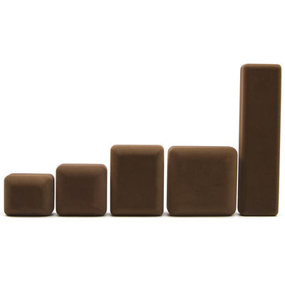 Hanhong Luxury Embossed LED Velvet Brown Juwelen Verpakkingsdoos Custom Ring Doos met licht