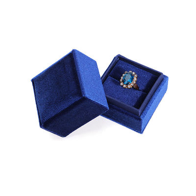 kopen Hanhong Luxury Customized Blue Square Ring opslagdoos voor bruiloft verlovingspapier online manufacture