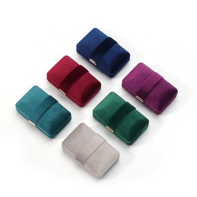 Velvet Hanhong Custom Logo Luxe groene sieraden doos voor oorbellen Armband Halsketting Ring