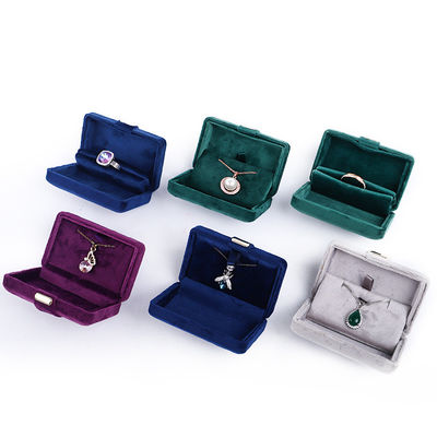 Velvet Hanhong Custom Logo Luxe groene sieraden doos voor oorbellen Armband Halsketting Ring