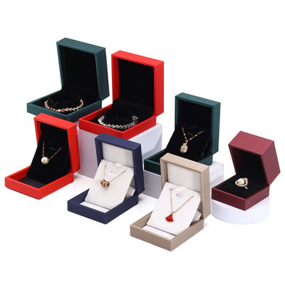 Klantenlogo Hanhong Juwelen Verpakkingsdoos Luxe Lederen Ring Halsketting Juwelendoos