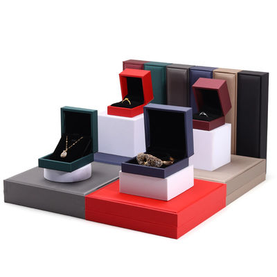 Klantenlogo Hanhong Juwelen Verpakkingsdoos Luxe Lederen Ring Halsketting Juwelendoos
