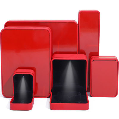 Rectangular LED verlicht leer juwelen doos, Custom juwelen dozen groothandel