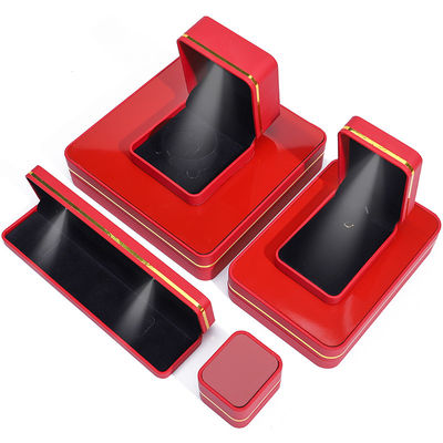 Rectangular LED verlicht leer juwelen doos, Custom juwelen dozen groothandel