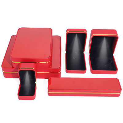 Rectangular LED verlicht leer juwelen doos, Custom juwelen dozen groothandel