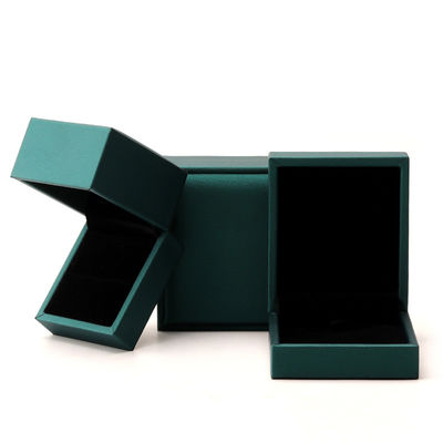 Custom Luxe Fluweel Juwelen Verpakkingsdoos Groen PU Lederen Halsketting en Ring Hanhong