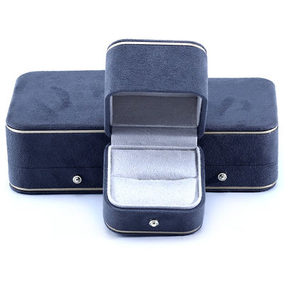 Nieuwste grijze fluweel sieraden doos voor Armband halsketting Ring Custom Logo Hanhong 2023