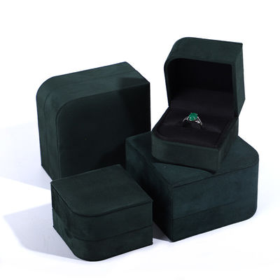 Luxe groene microvezel leer sieraden pakket voor oorbellen en ringen van Hanhong