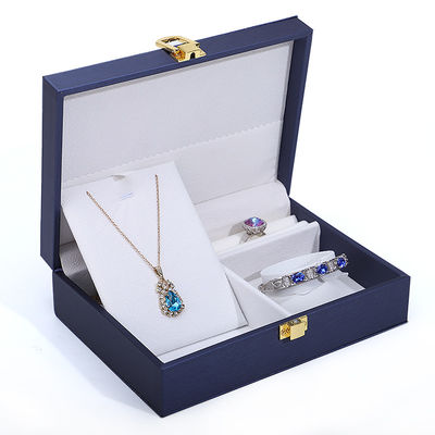 Klantenlogo Hanhong PU Lederen sieraden doos voor ringen oorbellen hangers en halskettingen