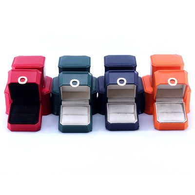 kopen 11*11*5.5cm Customized Color Ring Design PU Leer Juwelen Doos voor halsketting Armband online manufacture