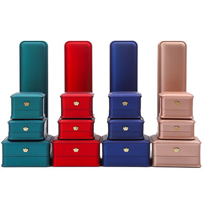 Golden Crown Led Light Juwelen Doos Voor Halsketting Armband Ring Ohrringe Verpakking