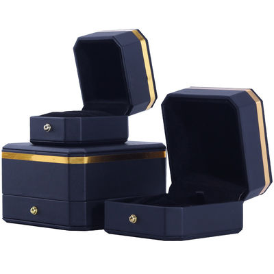 kopen Octogonale zwarte PU leer sieraden doos voor Hanhong Custom Logo Armband Halsketting Ring online manufacture