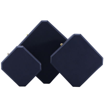 Octogonale zwarte PU leer sieraden doos voor Hanhong Custom Logo Armband Halsketting Ring